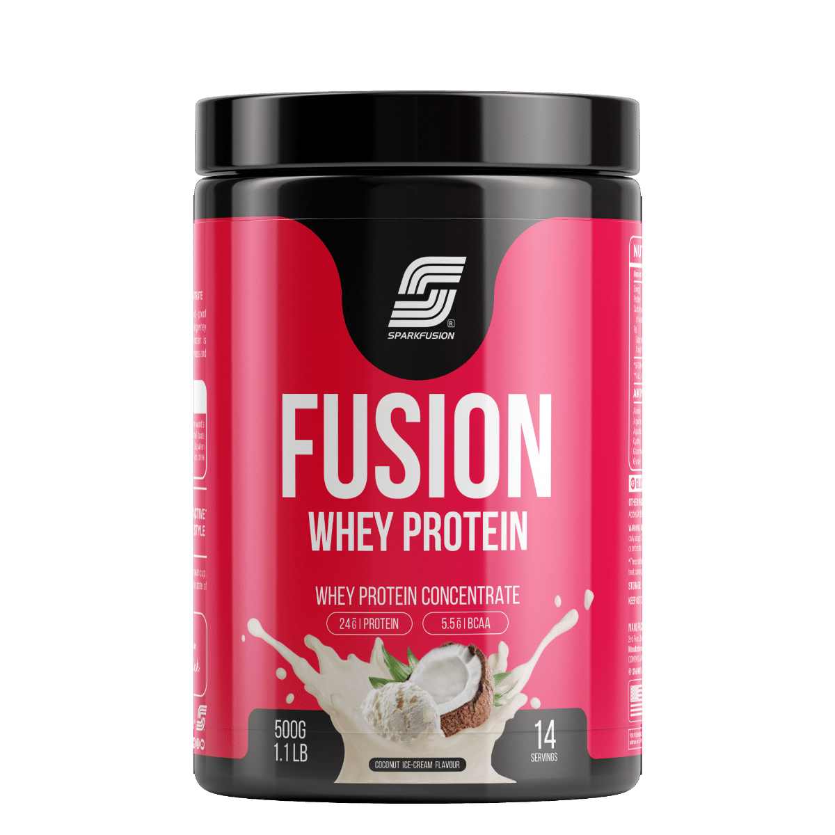 

Sparkfusion Fusion Whey Protein Concentrate Powder|24g Protein,5.5g BCAA per Serving|For Muscle Recovery Workout Drink,Lean Muscle Growth | For Men...