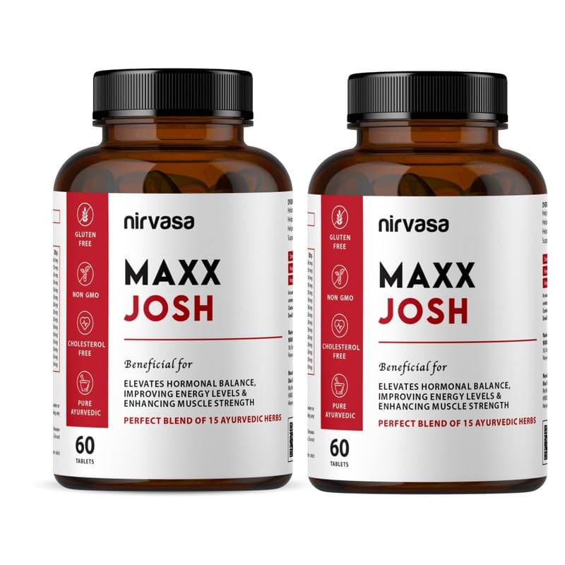 

Nirvasa Maxx Josh Testosterone Supplement Tablets 60 Tab x 2