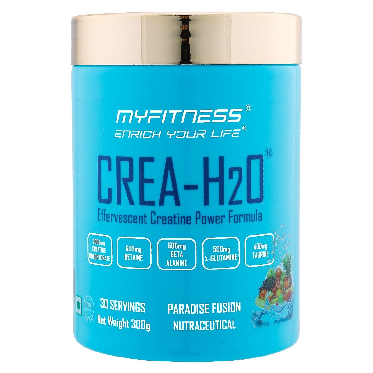 

MYFITNESS ® CREA-H2O Creatine Monohydrate 30 Servings| 3000mg Creatine Monohydrate|600mg Betaine|500mg Beta Alanine|500mg L-Glutamine|600mg Electr...