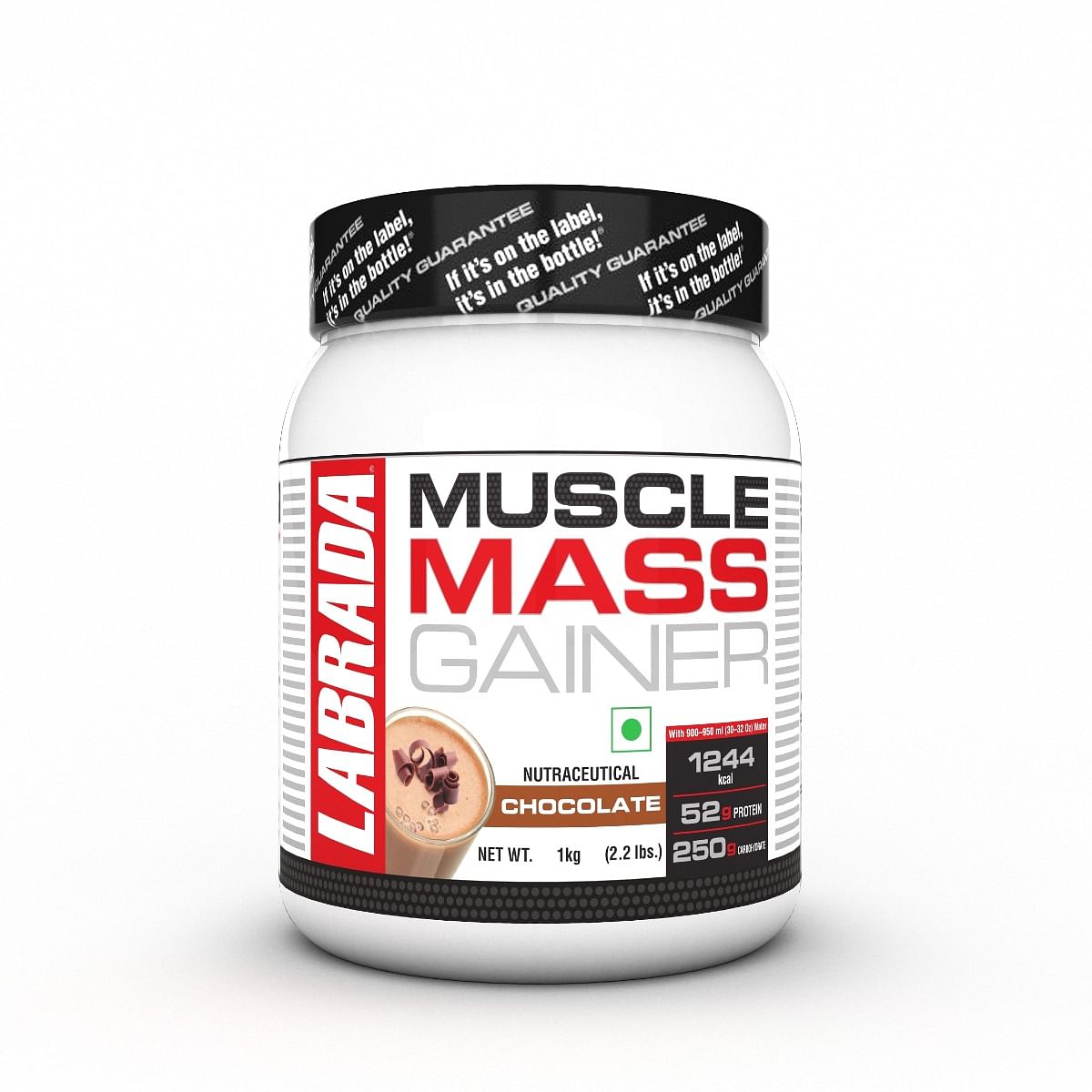 

Labrada Muscle Mass Gainer Powder(1 kg) (Chocolate) 2.2 lbs, Gain Weight, Post-Workout, 52gm Protein, 250g Carbs,1g Creatine, 500mg L-Glutamine,For...