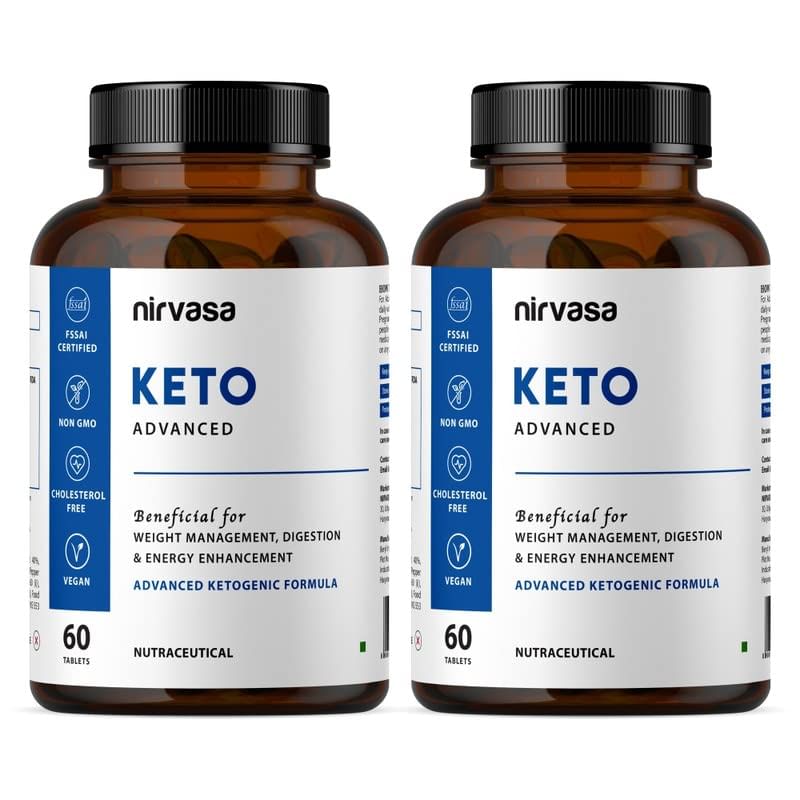 

Nirvasa KETO Advanced Tablets 60 Tablets - Pack of 2