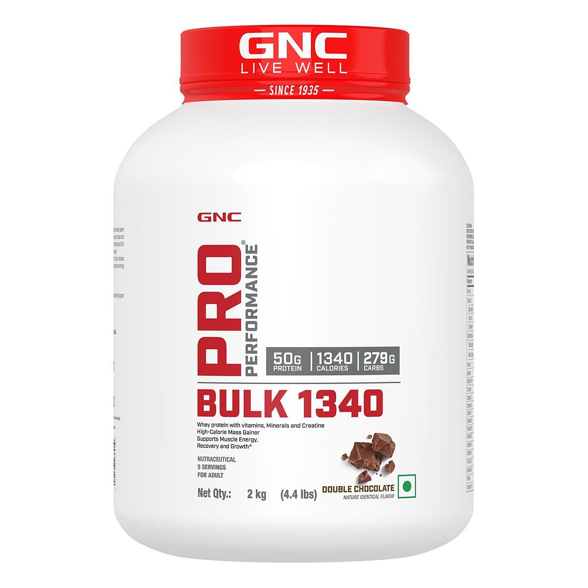 

GNC Pro Performance Bulk 1340 | Promotes Targeted Gains | Boosts Muscle Size | High Energy | USA Formulated | 50g Protein | 279g Carbs | 1340 Cal |...