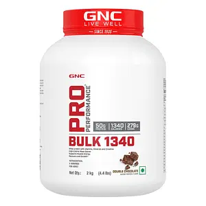 GNC Pro Performance Bulk 1340 | Promotes Targeted Gains | Boosts Muscle Size | High Energy | USA Formulated | 50g Protein | 279g Carbs | 1340 Cal | 1.5g Creatine | Double Chocolate