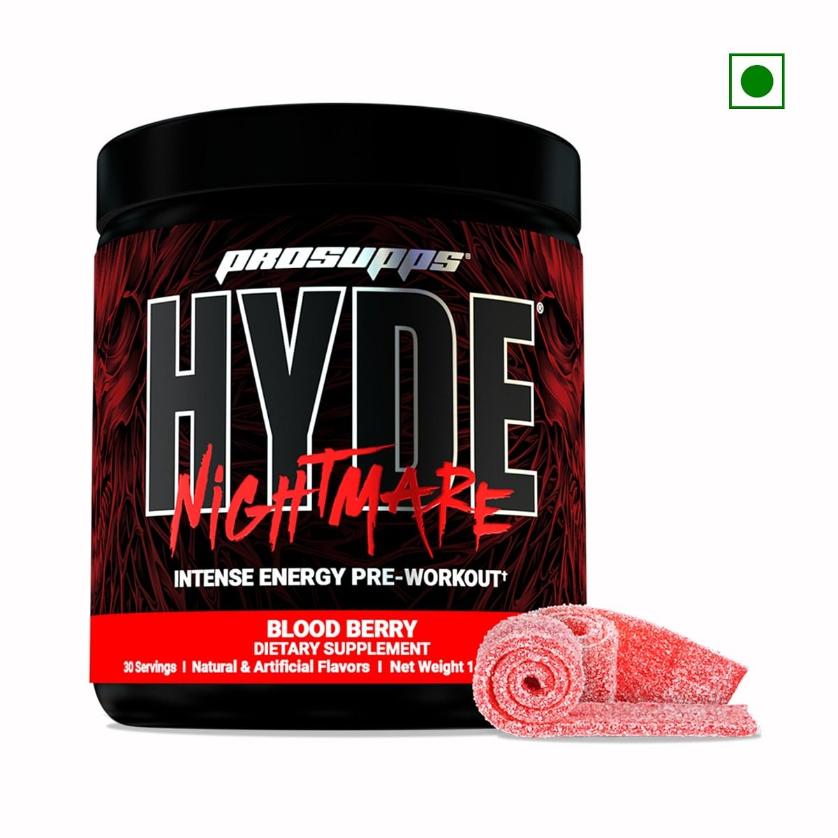 

Prosupps HYDE Nightmare Intense Energy Pre - Workout [30 Servings, Blood Berry]