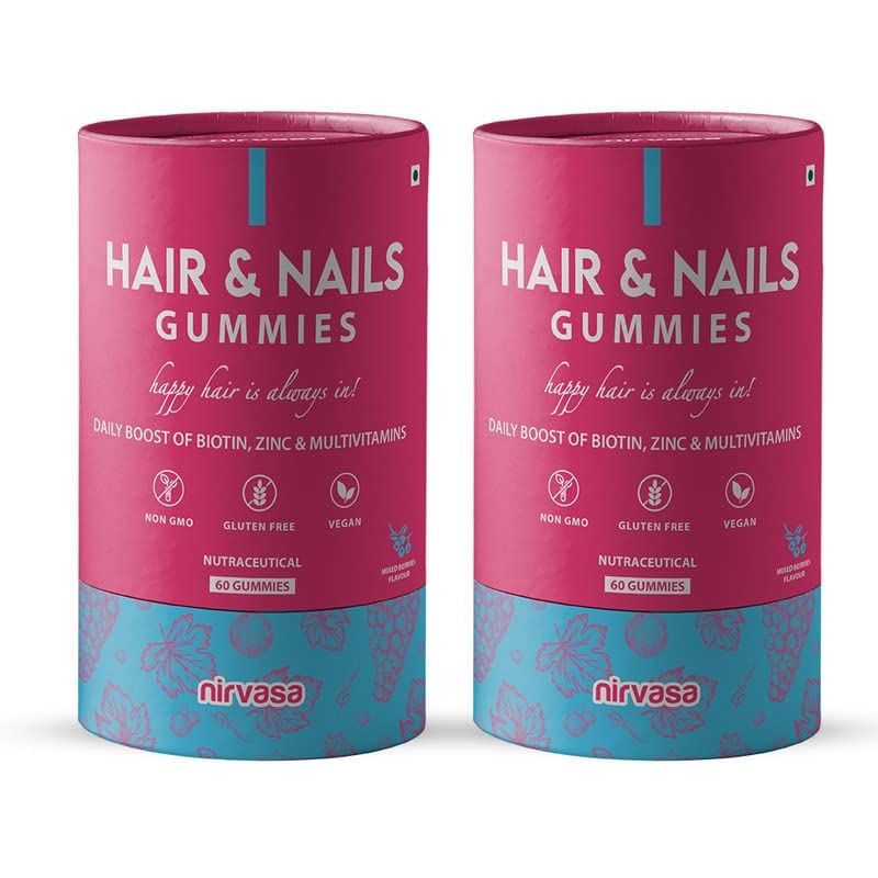 

Nirvasa Hair & Nails Gummies, 2B (2 x 60 Gummies)