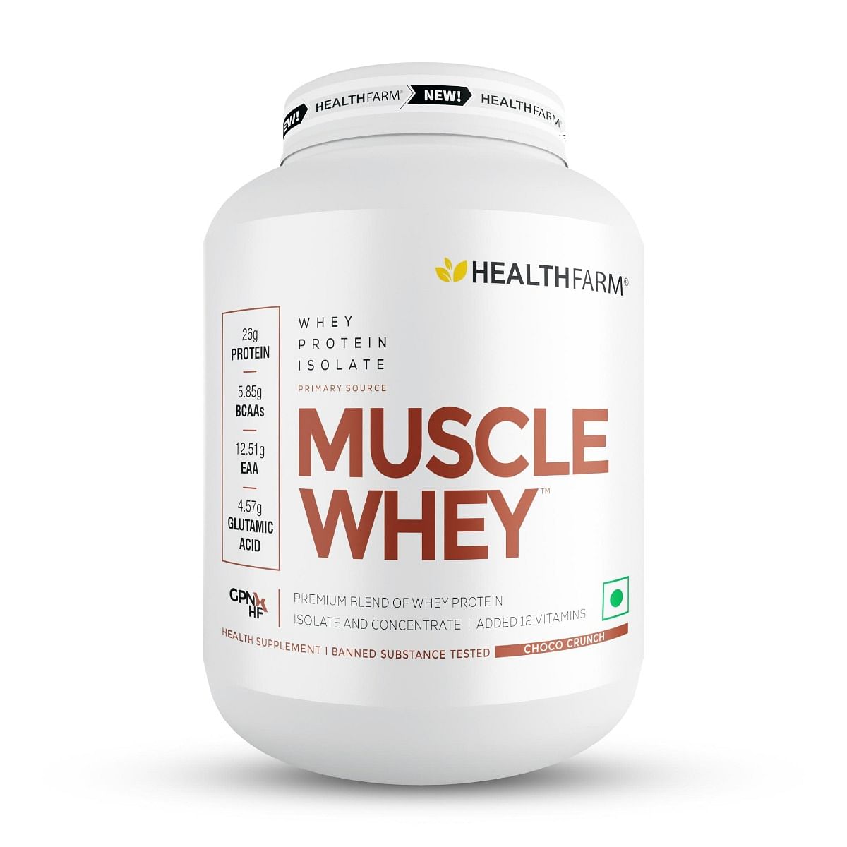 

Healthfarm Muscle Whey protein (Choco Crunch, 2kg)
