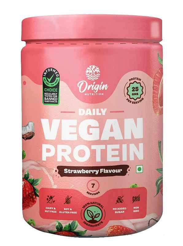 Origin Nutrition 100 Vegan Plant Protein Powder Strawberry Flavour