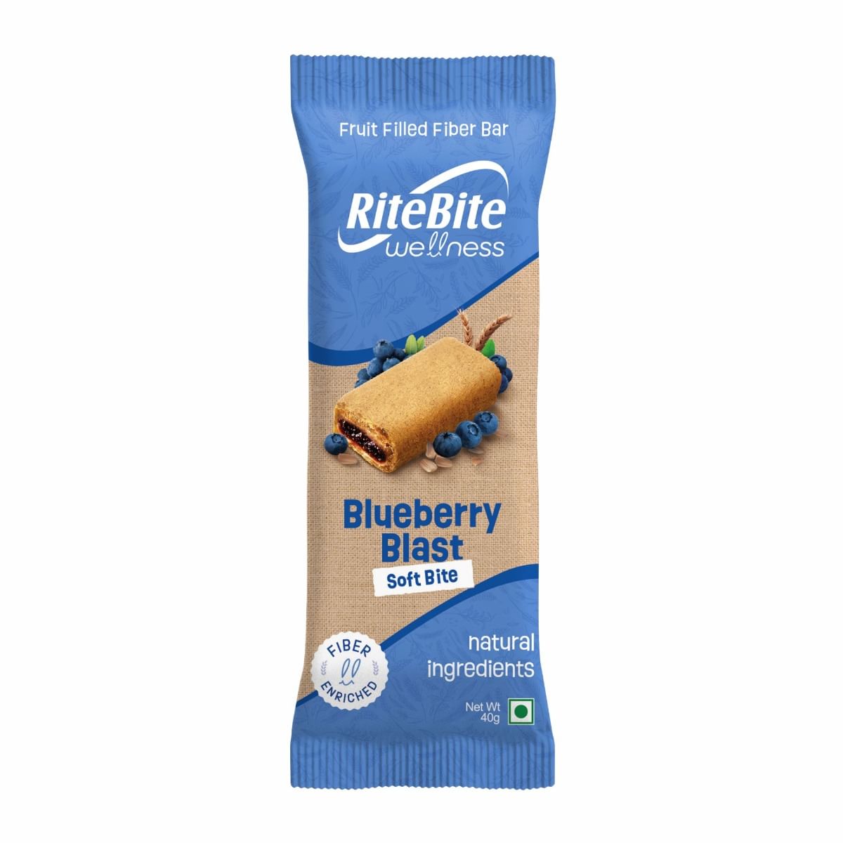 

RiteBite Wellness Fruit Filled Fiber Bar, Blueberry Blast - 40g