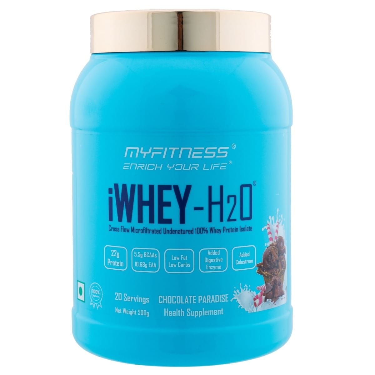 MYFITNESS ® iWHEY- H2O 20 Servings| Whey Protein Isolate| Chocolate Paradise-image-9