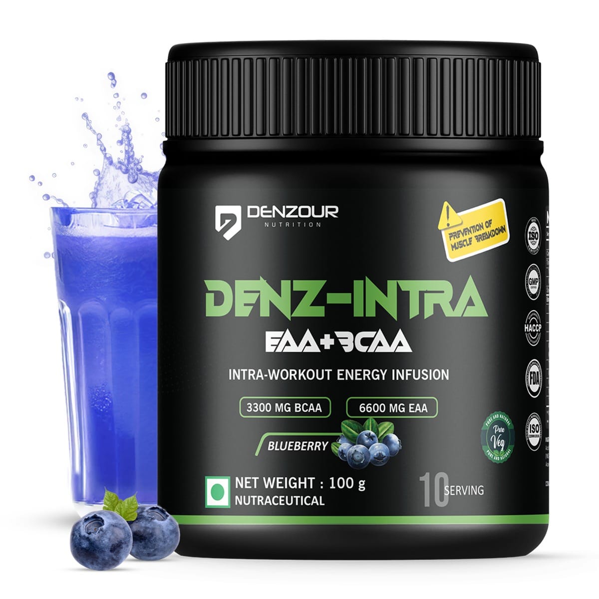 DENZOUR NUTRITION Denz - Intra Workout Powder, Most Explosive Muscle Pump, Energy Infusion Formula with 3300mg BCAA, 6600mg EAA for Men and Women-picture-12