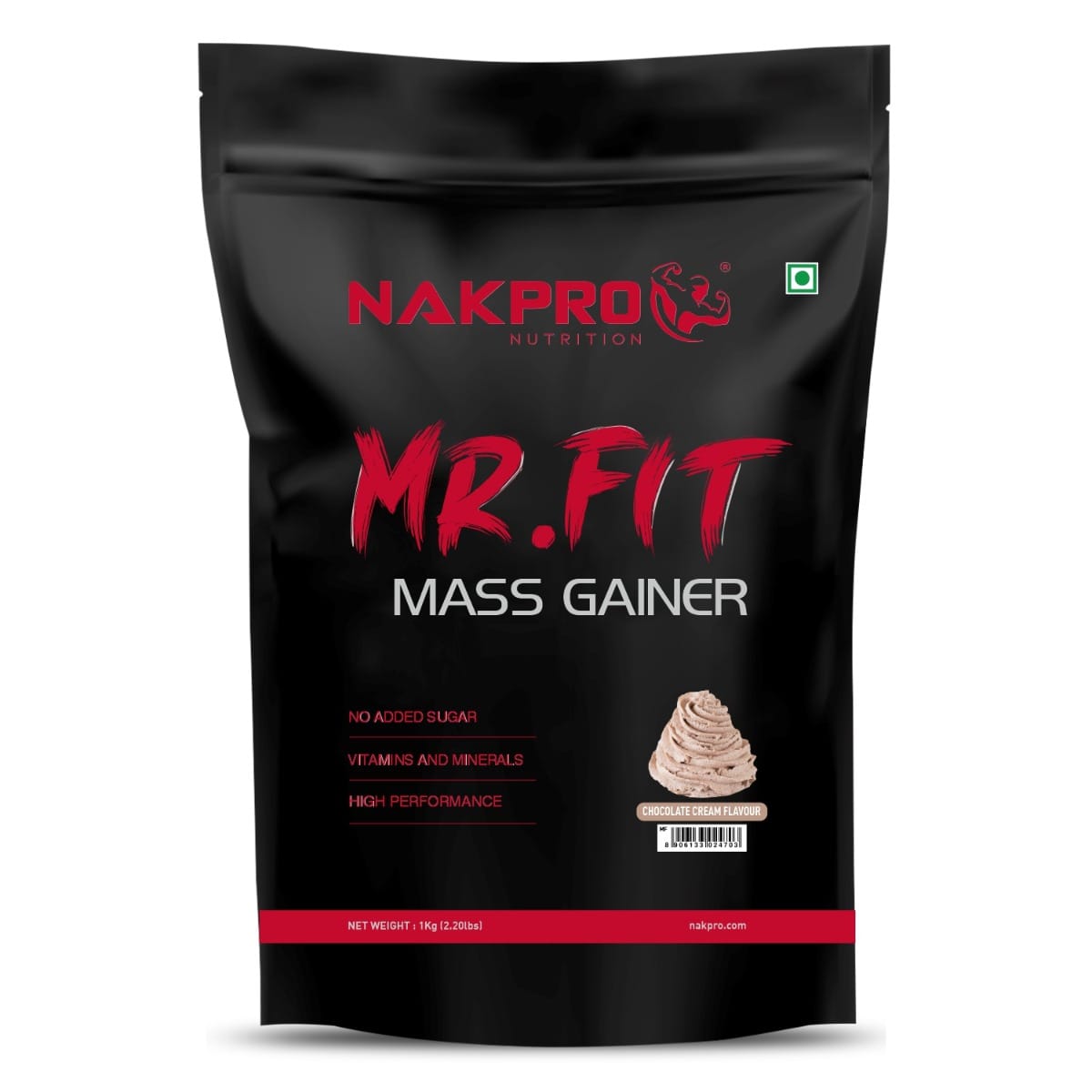 

Nakpro MR. FIT Super Fast Weight Gainers/Mass Gainers (1 Kg, Chocolate Cream)