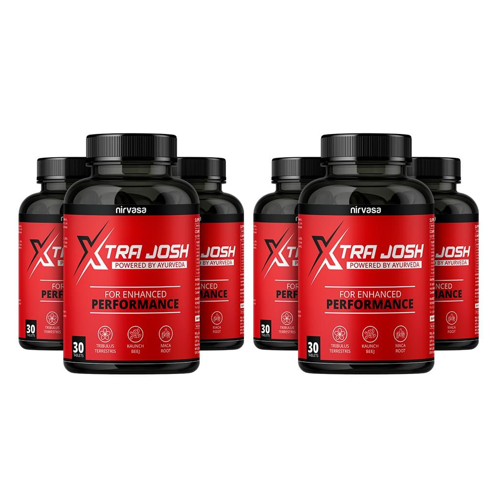

Nirvasa Xtra Josh Tablets for Men with Natural Extracts of Tribulus terrestris, Kaunch Beej, etc| Improves Performance Support, Muscle Support & En...
