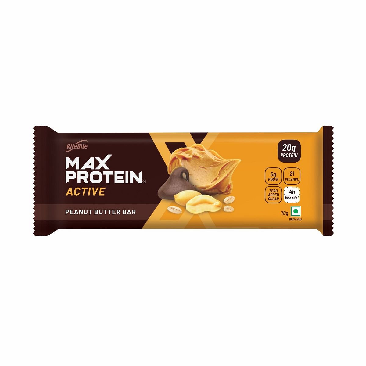

RiteBite Max Protein Active Peanut Butter 20g Protein Bar - 75g