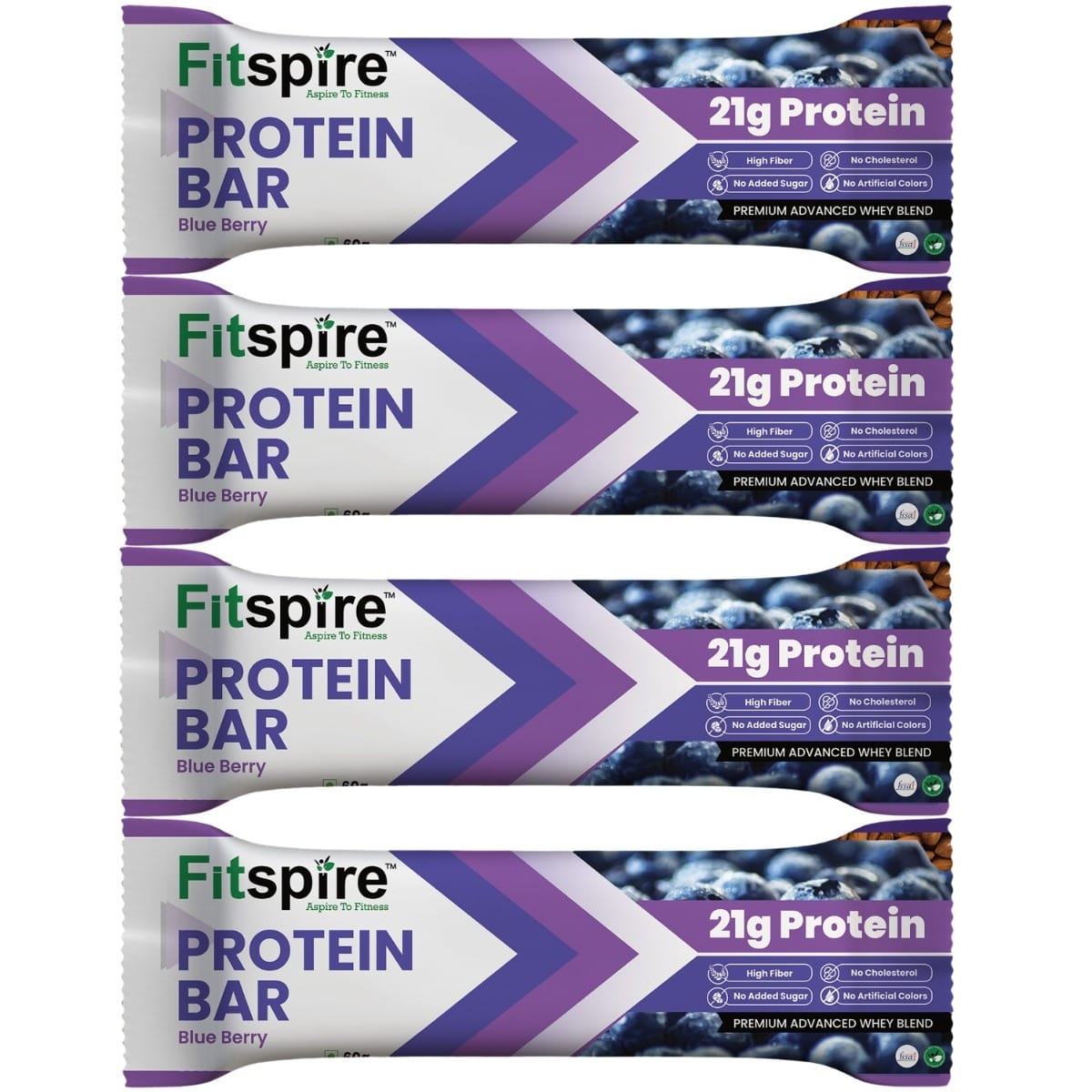 

Fitspire Protein Bar Blueberry 60G Pack Of 4