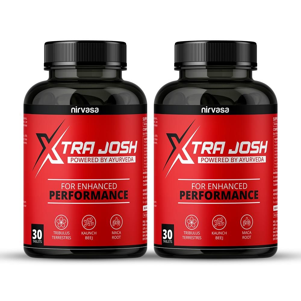 

Nirvasa Xtra Josh Tablets for Men with Natural Extracts of Tribulus terrestris, Kaunch Beej, etc| Improves Performance Support, Muscle Support & En...