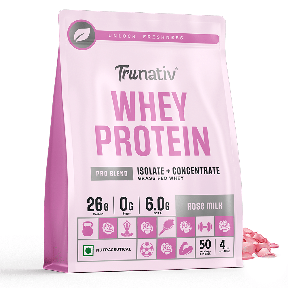 

Trunativ Pro Blend Whey Protein Powder Isolate & Concentrate | 100% Light & Clean Protein Powder | 26g Protein | 6g BCAA | 12.52g EAA | No added su...