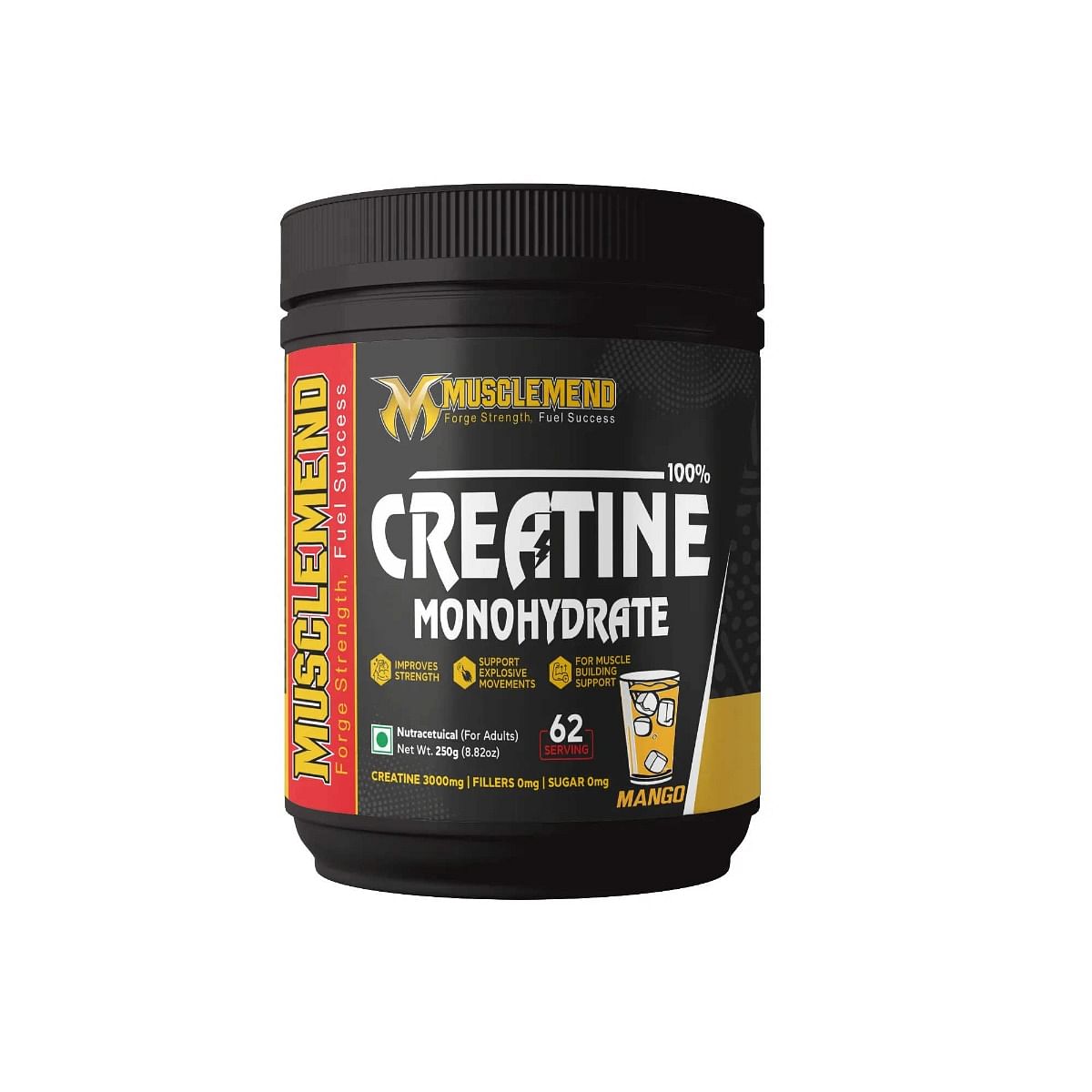 

MUSCLEMEND 100% Creatine Monohydrate Powder (Mango) 250g
