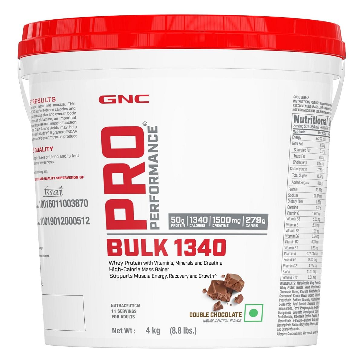 

GNC Pro Performance Bulk 1340 | Promotes Targeted Gains | Boosts Muscle Size | High Energy | USA Formulated | 50g Protein | 279g Carbs | 1340 Cal |...