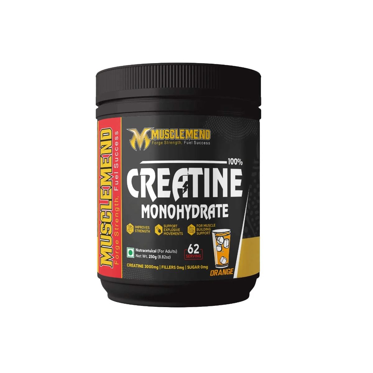 

MUSCLEMEND 100% Creatine Monohydrate Powder (Orange) 250g