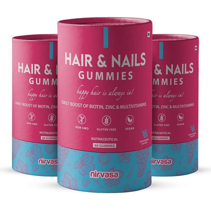 

Nirvasa Hair & Nails Gummies, 3B (3 x 60 Gummies)