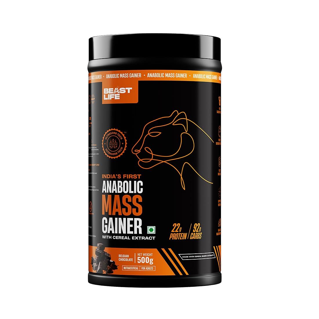 

Beast Life Anabolic Mass Gainer - 500g