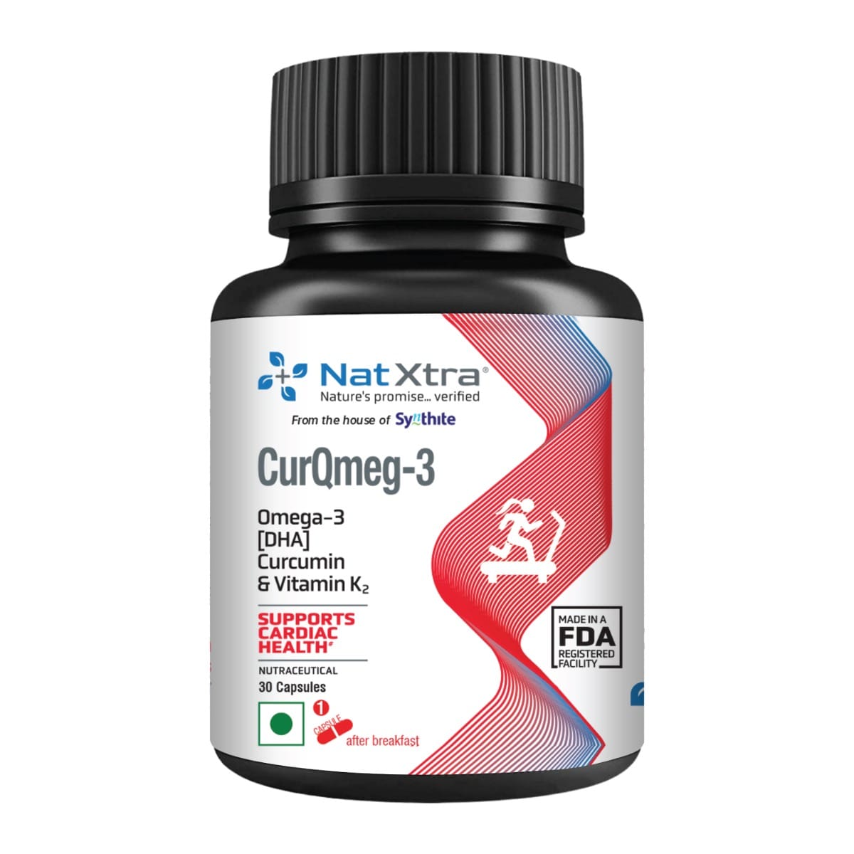 

Natxtra CurQmeg-3 | Immunity & Heart Health Support | Omega-3 DHA, Vitamin K2 & Curcuminoids for Strong Immunity, Joint Health & Overall Wellbeing