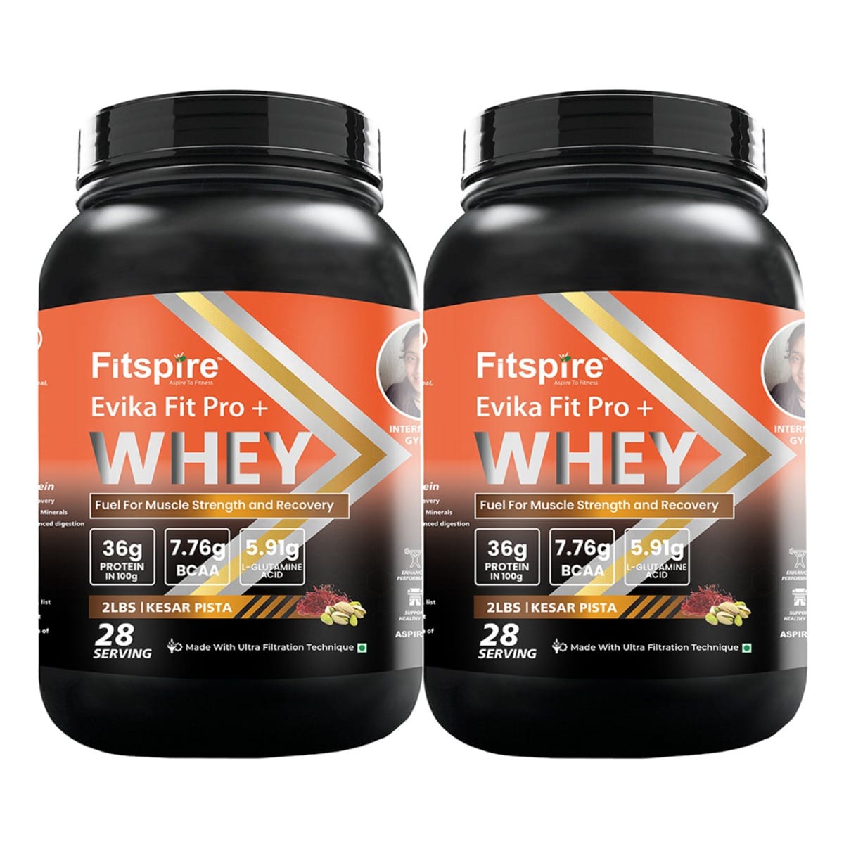 

Fitspire Evika Fit Super Pro Plus Kesar Pista Whey Protein 2 lbs (Pack of 2)