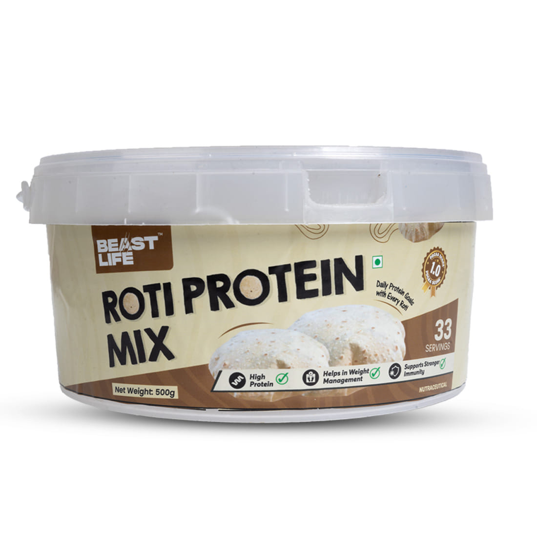 beast life BeastLife Roti Protein | Make Roti’s Protein Rich | Clean, Plant-Based Protein Powder|High-Protein|Easy to use & Ideal for All Ages-picture-27