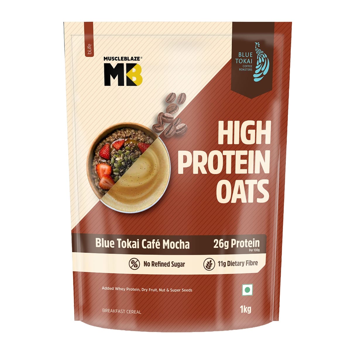 MuscleBlaze High Protein Oats | 26g Protein | Breakfast Cereals for Weight Management