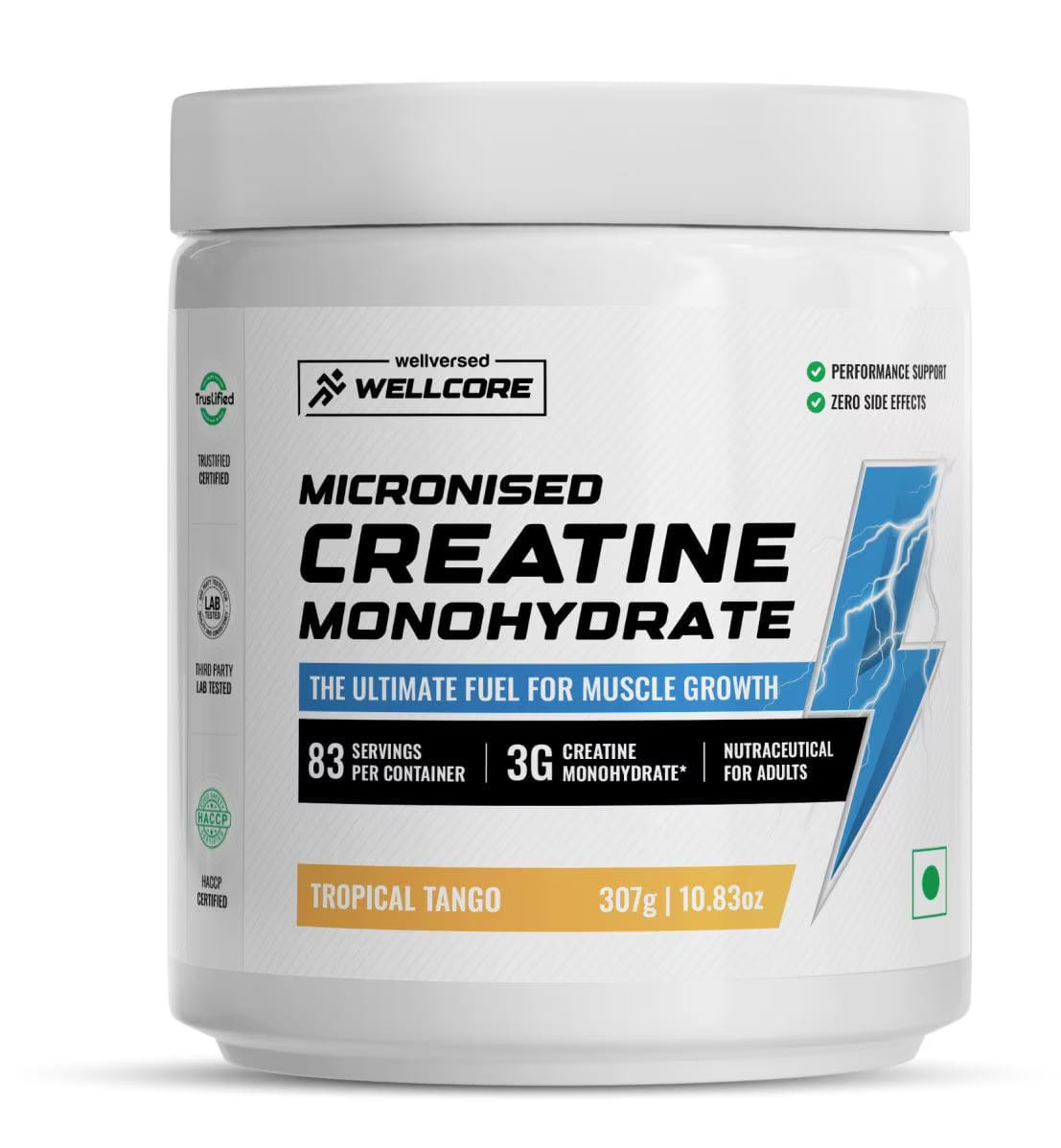 Wellcore Pure Micronised Creatine Powder 307g Tropical Tango - Image 1