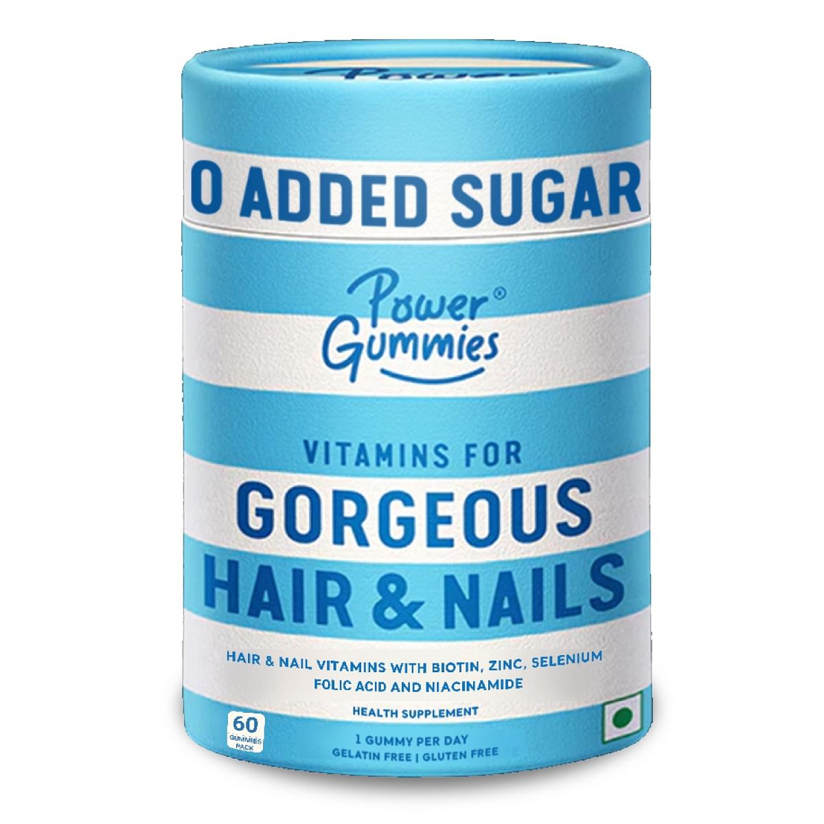 

Power Gummies - Hair & Nail Gummies with Biotin, Zinc, Vitamins A to E & Folic Acid for Healthy Nails & Hair Growth - Mixed Berry - No Added Sugar ...