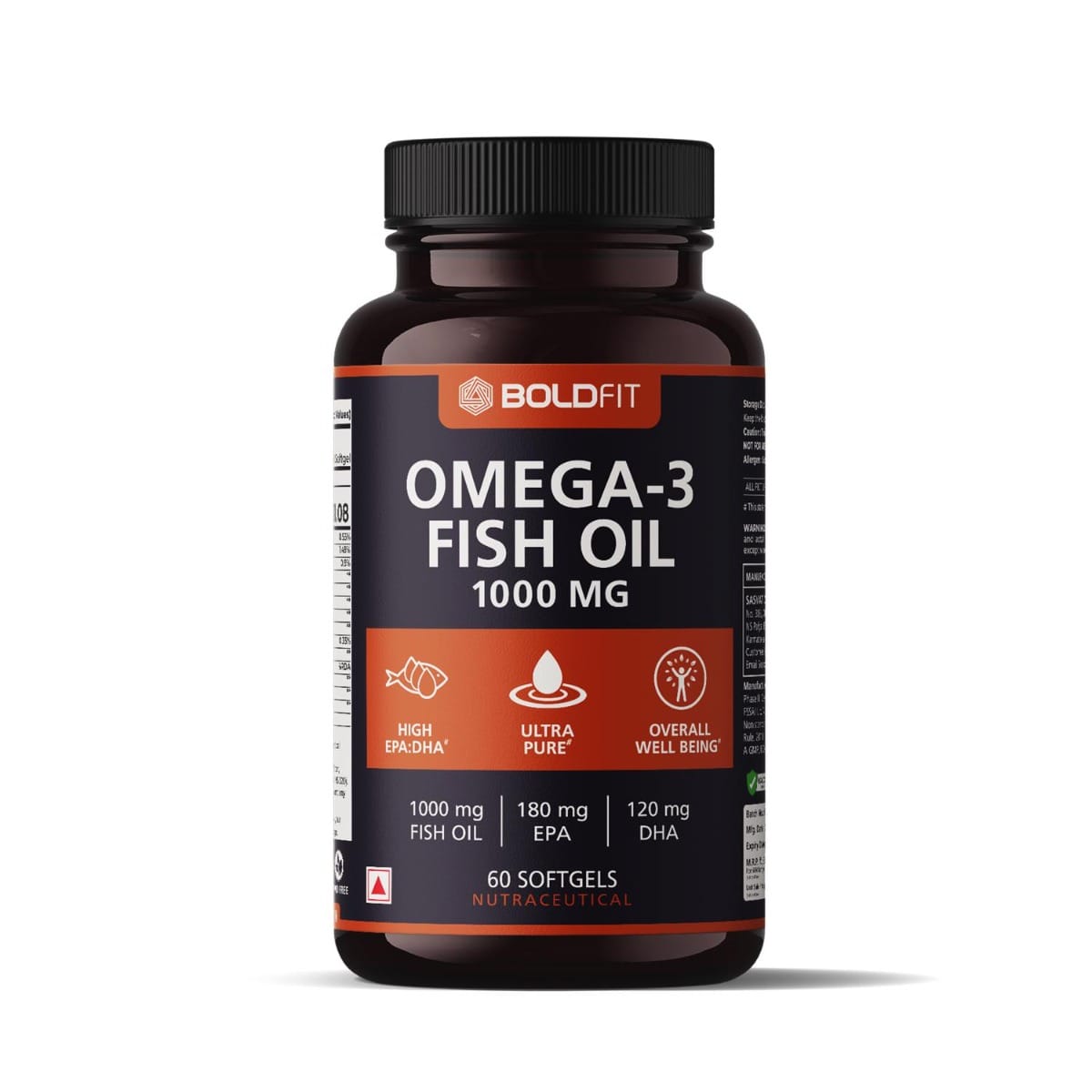 Boldfit Fish Oil Capsules Fish Oil Omega 3 Capsules for Men and Women Triple Strength Omega 3 Fish Oil 550 Mg EPA & 350 Mg DHA Triple Strength Fish Oil for Brain, Bones & Joint Support-image-10