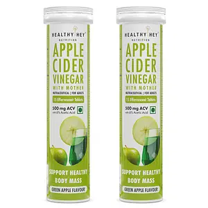HealthyHey Nutrition Apple Cider Vinegar with Mother Effervescent Tablets - 500mg