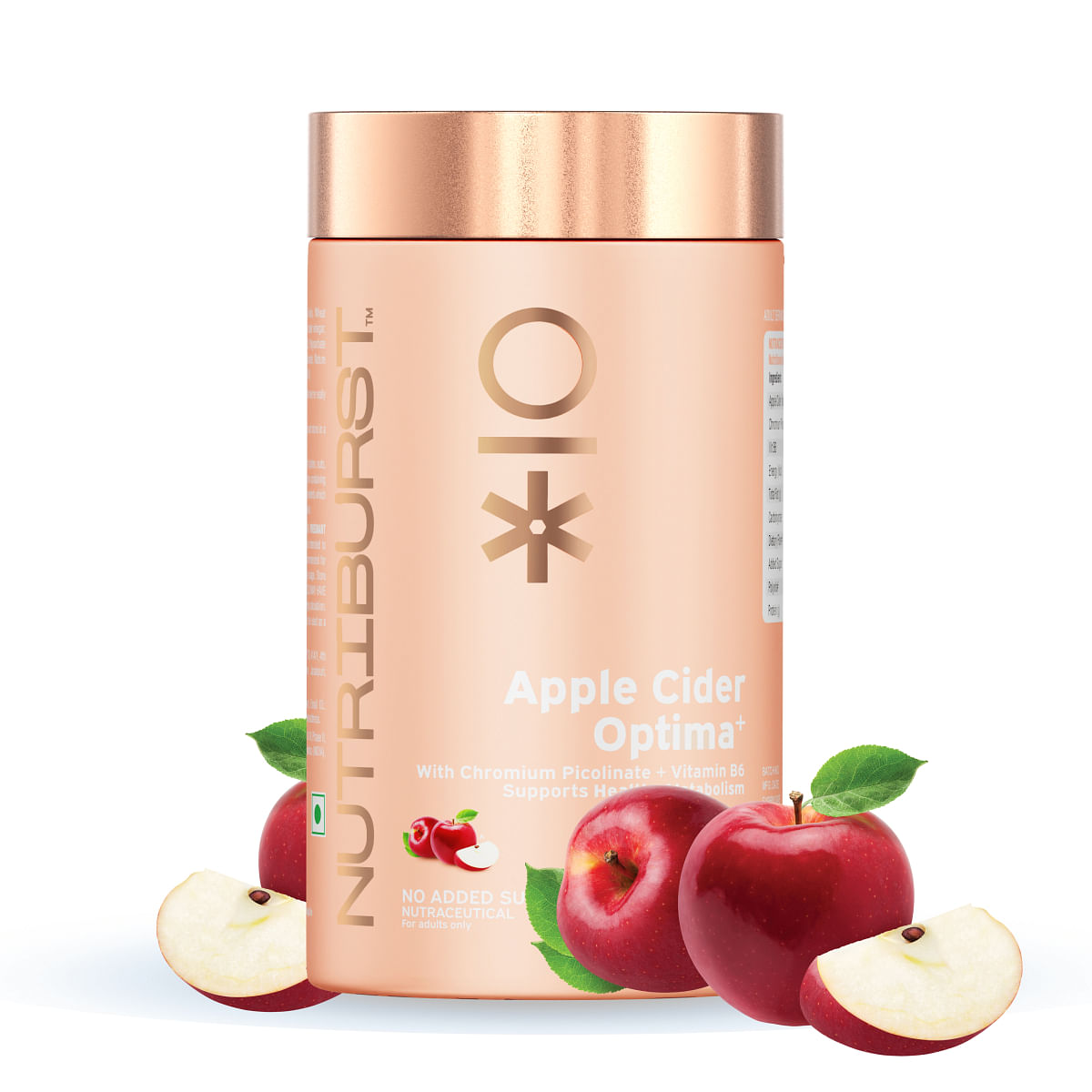 

Nutriburst Apple Cider Gummies For Healthy Metabolism Chromium Picolinate Vitamin B6 Gummies Immune Support & Natural Detox Energize with Apple's M...