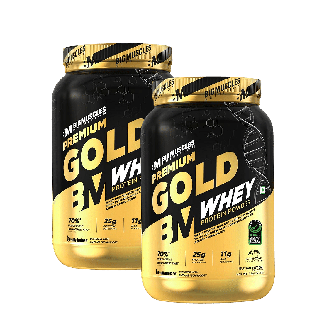 

Bigmuscles Nutrition Premium Gold Whey | Informed Choice Uk Certified | Isolate Whey Protein Blend | 25G Protein | 11G Eaa | Prohydrolase Enzyme Te...