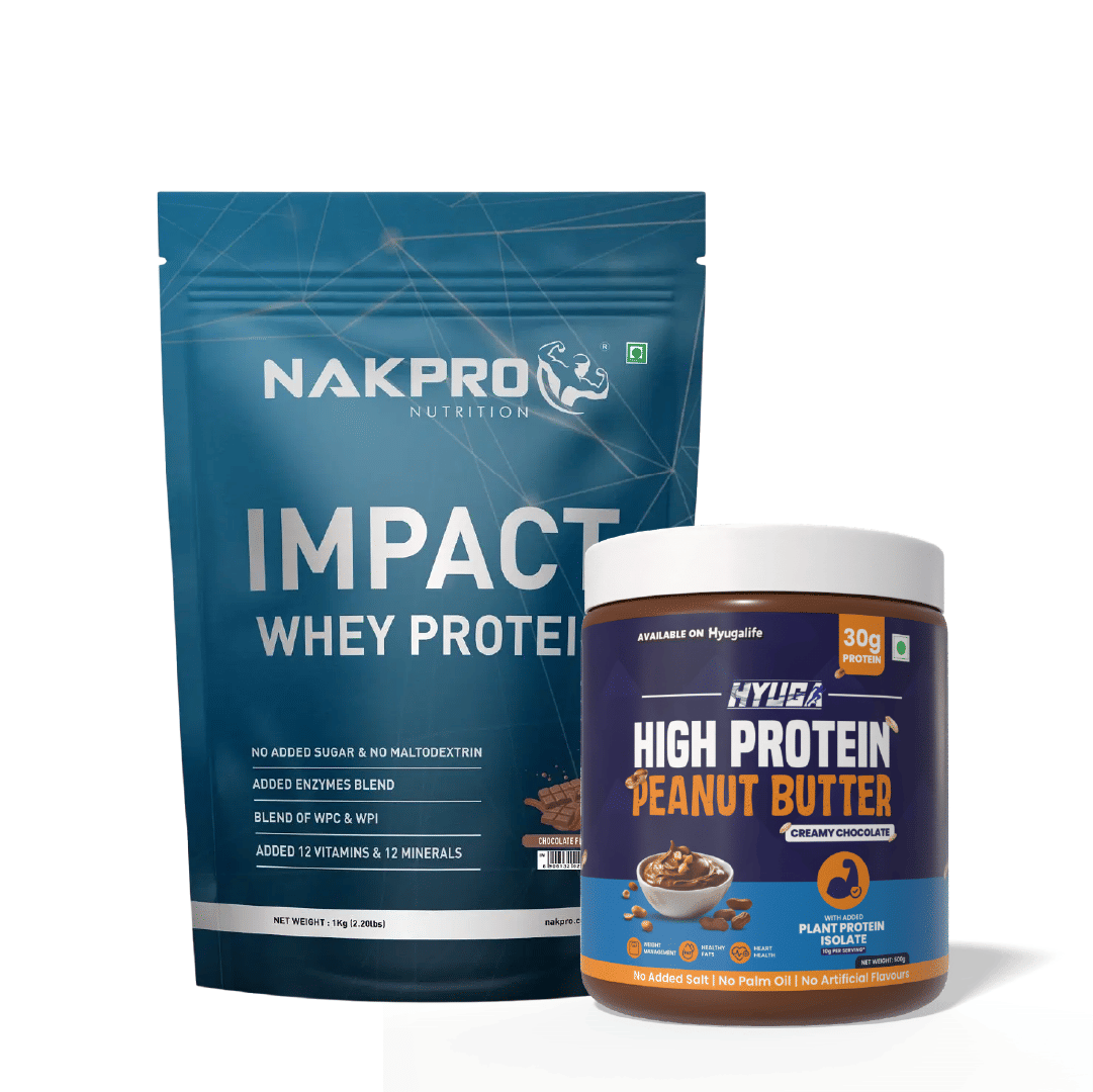 

NAKPRO Impact Whey Protein 1kg | Isolate & Concentrate | 24g Protein & 4.9g BCAA | With Digestive Enzymes for better Absorption - Chocolate Flavour...