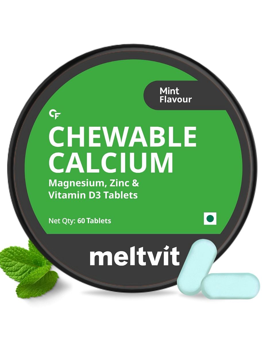 

Carbamide Forte Meltvit Chewable Calcium 1000mg with Vitamin D3, Magnesium & Zinc Tablets | Water Soluble Calcium Citrate Malate 1000mg with Stabil...