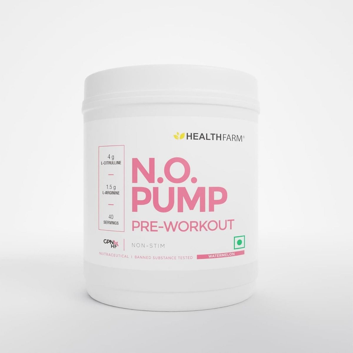 

Healthfarm N.O. Pump Stim Free Pre Workout | Non-Stimulant Pre Workout Supplement Powder Nitric Oxide Booster | Pre Workout Supplements Drink for D...