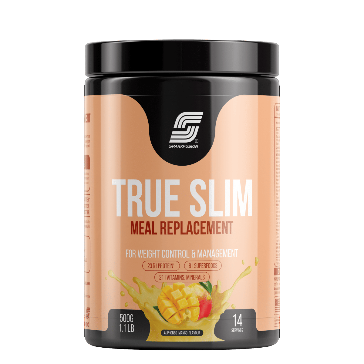 Sparkfusion True Slim Protein Powder Meal Replacement Shake | For Weight Control And Management | 23 gm Protein With 8 Ayurvedic Superfood | Sugar Free | For Men and Women (Alphonso Mango)-image-7