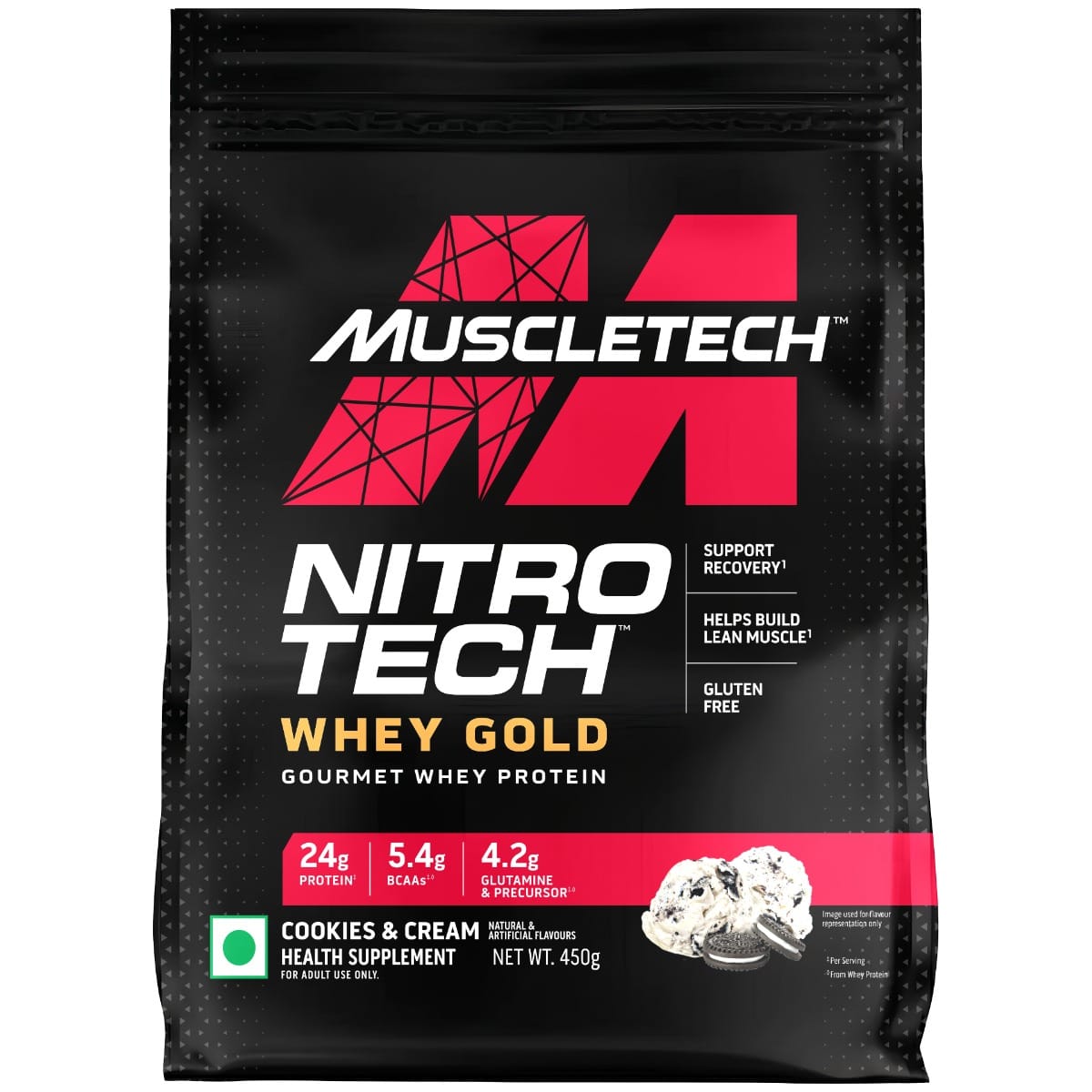 

MuscleTech Nitro-Tech Whey Gold Protein Powder | 24 g Protein & 5.4 g BCAAs Per Serving | Supports Lean Muscle & Faster Recovery | Cookies & Cream...