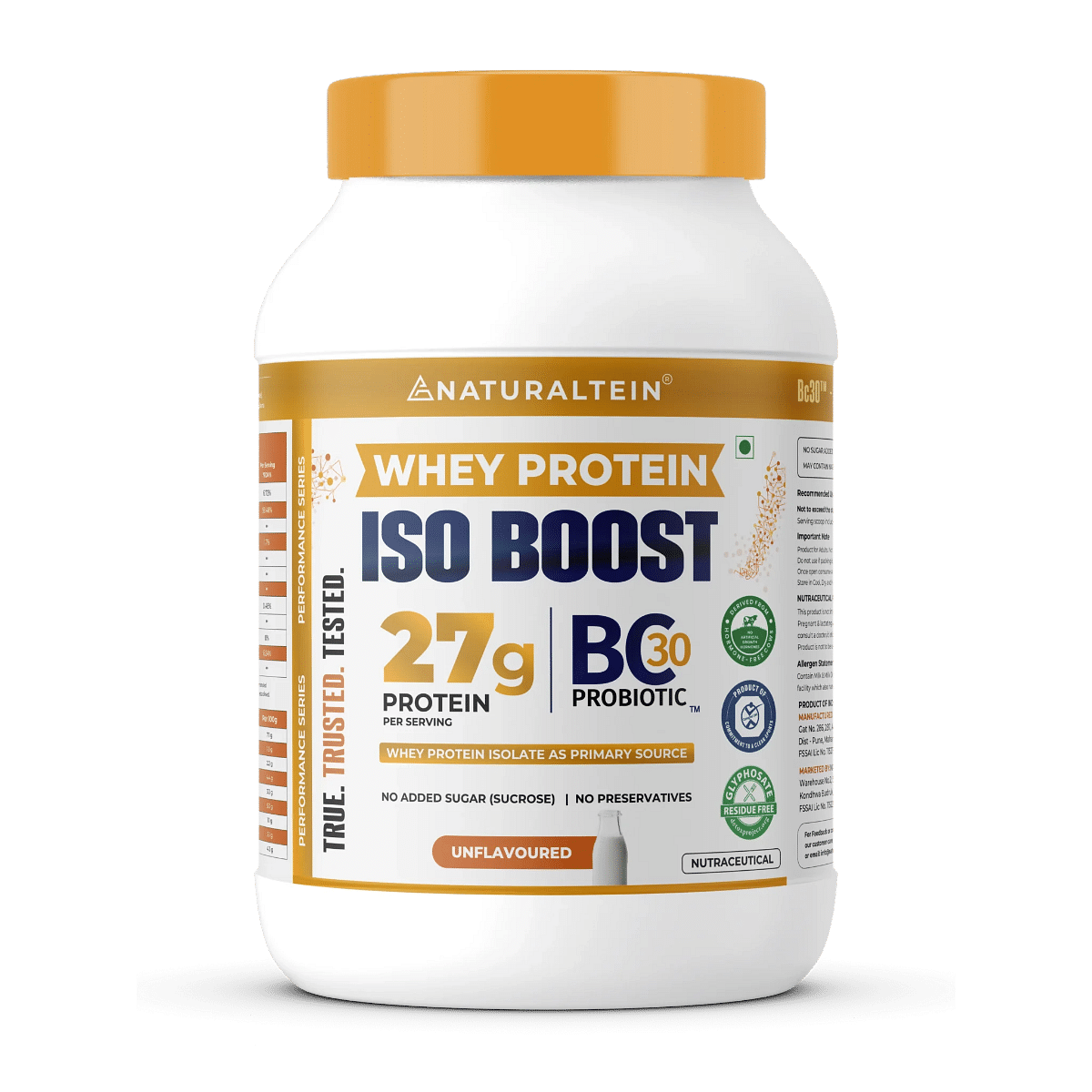 

Naturaltein Whey Protein ISO BOOST- Unflavoured (27G Protein)