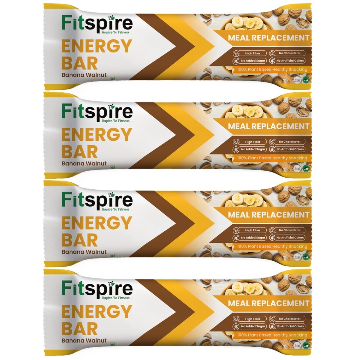 

Fitspire Banana Walnut Energy bar Pack of 4 Each 35G