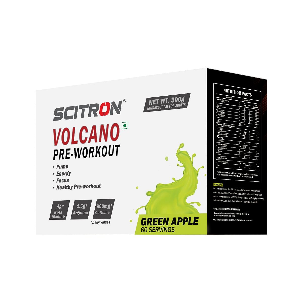 

Scitron Volcano Preworkout Green Apple 300g