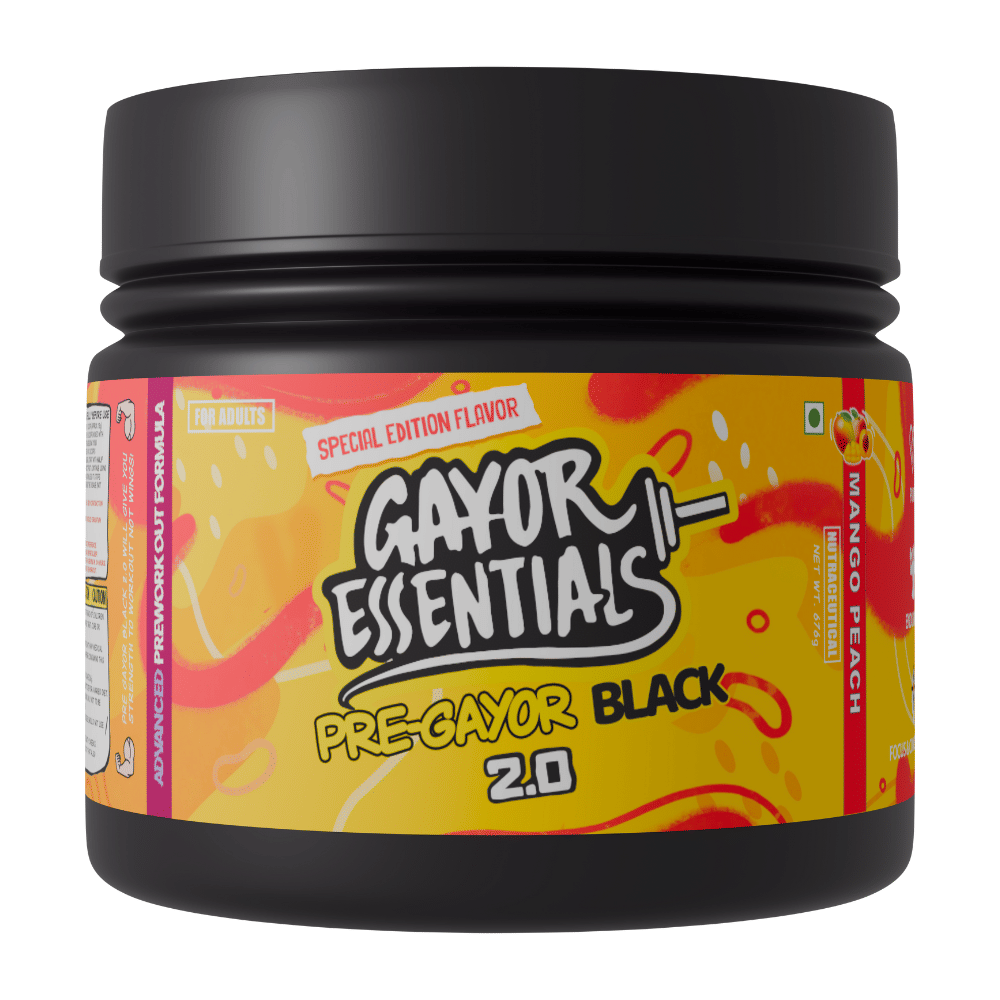 

Gayor Essentials Pre Gayor Black 2.0 Optimally Dosed Advanced Pre Workout 10 g Citrulline Malate 6 g Beta Alanine 300 mg Caffeine L-Theanine Energy...