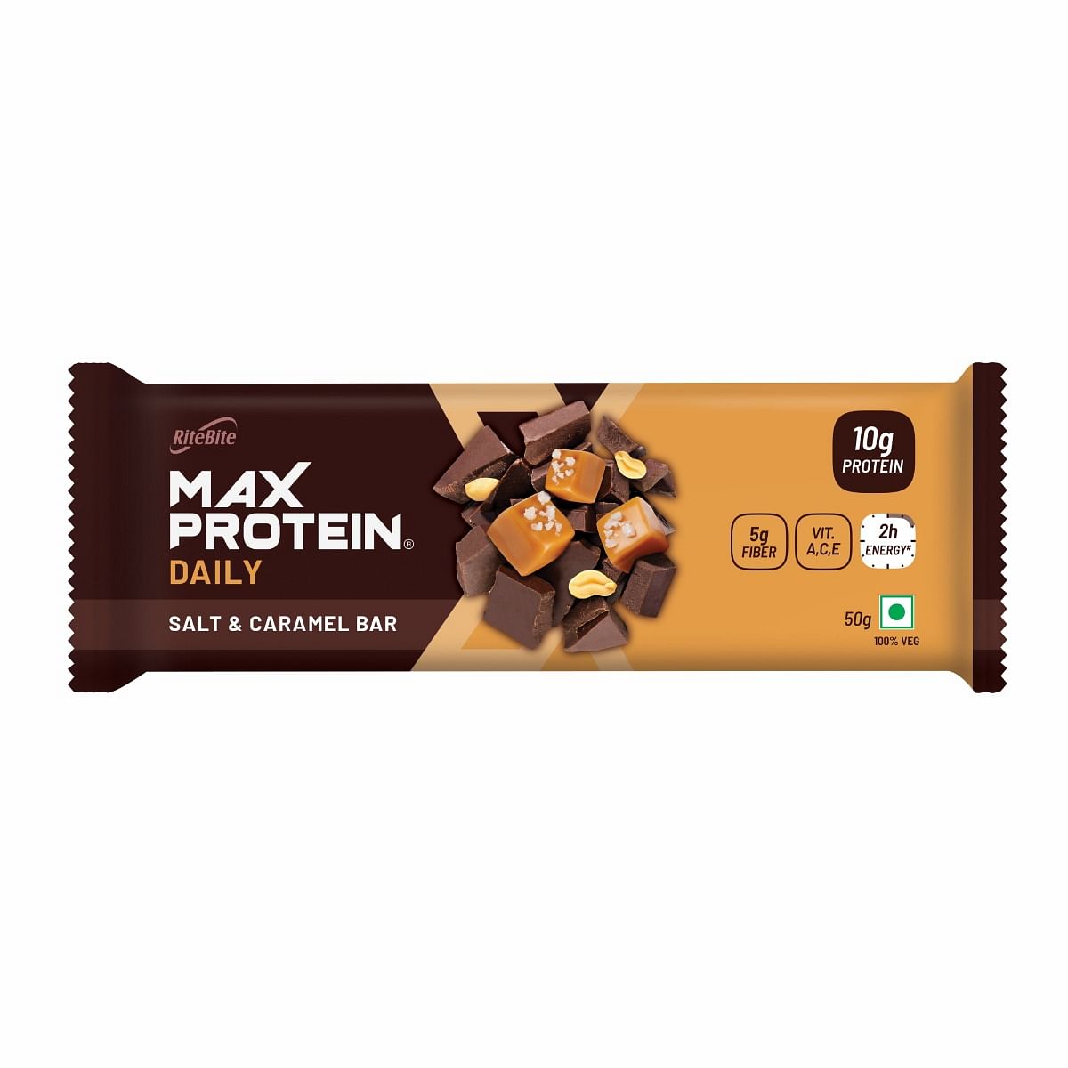

RiteBite Max Protein Daily Salt & Caramel 10g Protein Bar - 50g