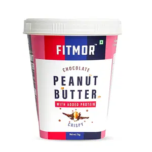 FITMOR Peanut Butter CHOCOLATE CRISPY | Healthy | Super High Protein | No Preservatives | Vegan | Premium Peanuts and Rich Chocolate -  with added protein 