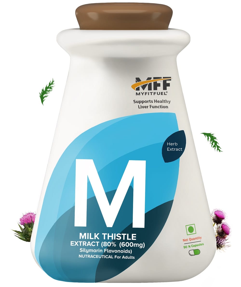 

MyFitFuel Milk Thistle Extract (80% Silymarin Flavonoids), (600mg), 90 Capsules