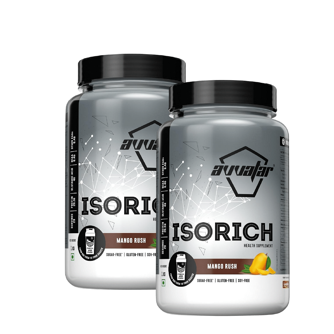 

Avvatar Isorich Protein 1Kg | Mango Rush | 29 Servings | 28.5G Protein Pack Of 2