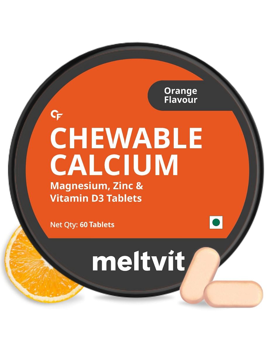 

Carbamide Forte Meltvit Chewable Calcium 1000mg with Vitamin D3, Magnesium & Zinc Tablets | Water Soluble Calcium Citrate Malate 1000mg with Stabil...