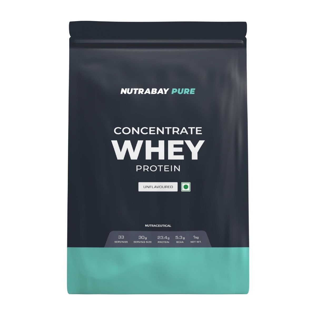 

Nutrabay Pure Whey Protein Concentrate 1Kg | 33 Servings | Unflavoured | Build Muscle | Fast Recovery